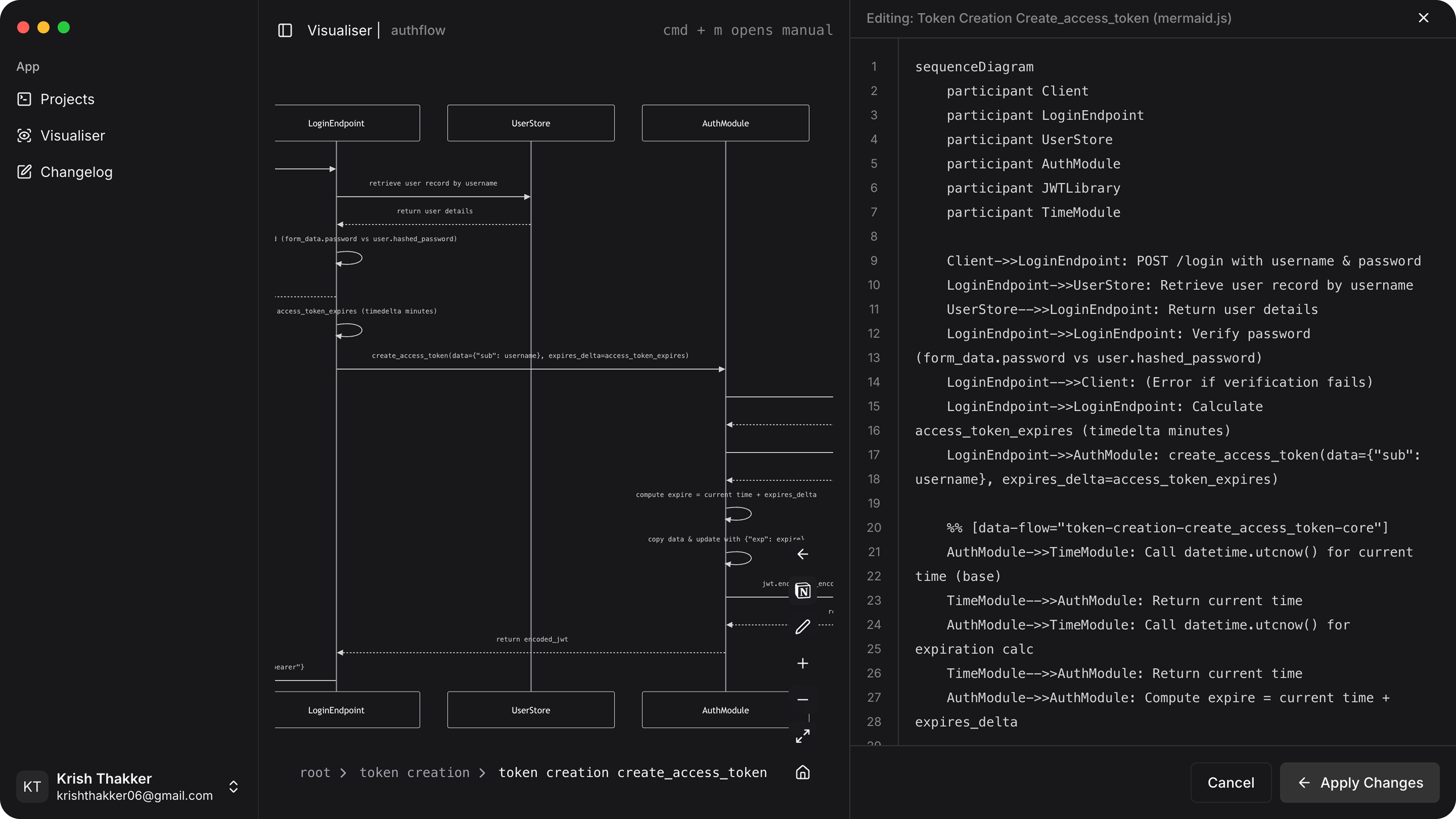 Visual Flow Visualizer Interface